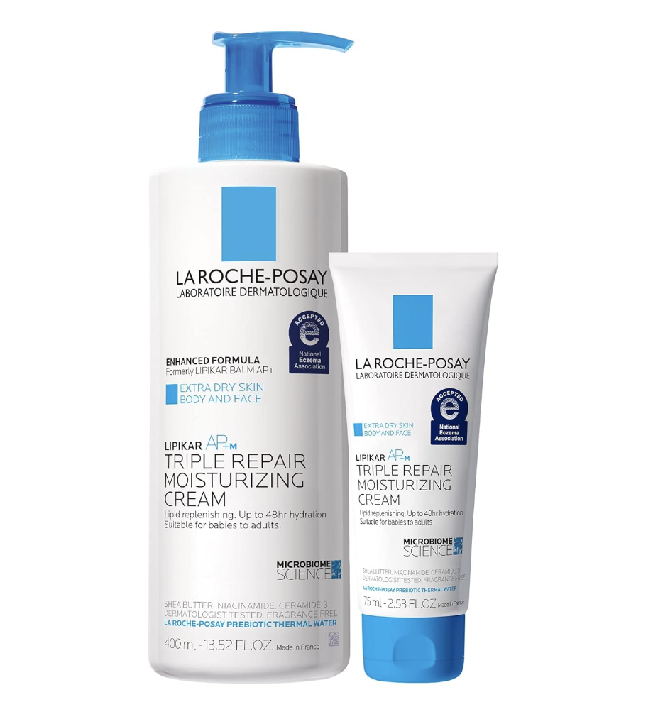 La Roche Posay Triple Repair Moisturizing Cream for a morning routine for psoriasis